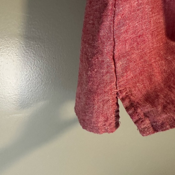 Christopher & Banks Red 3/4 sleeve linen blend western boho shirt size PL - Picture 6 of 7